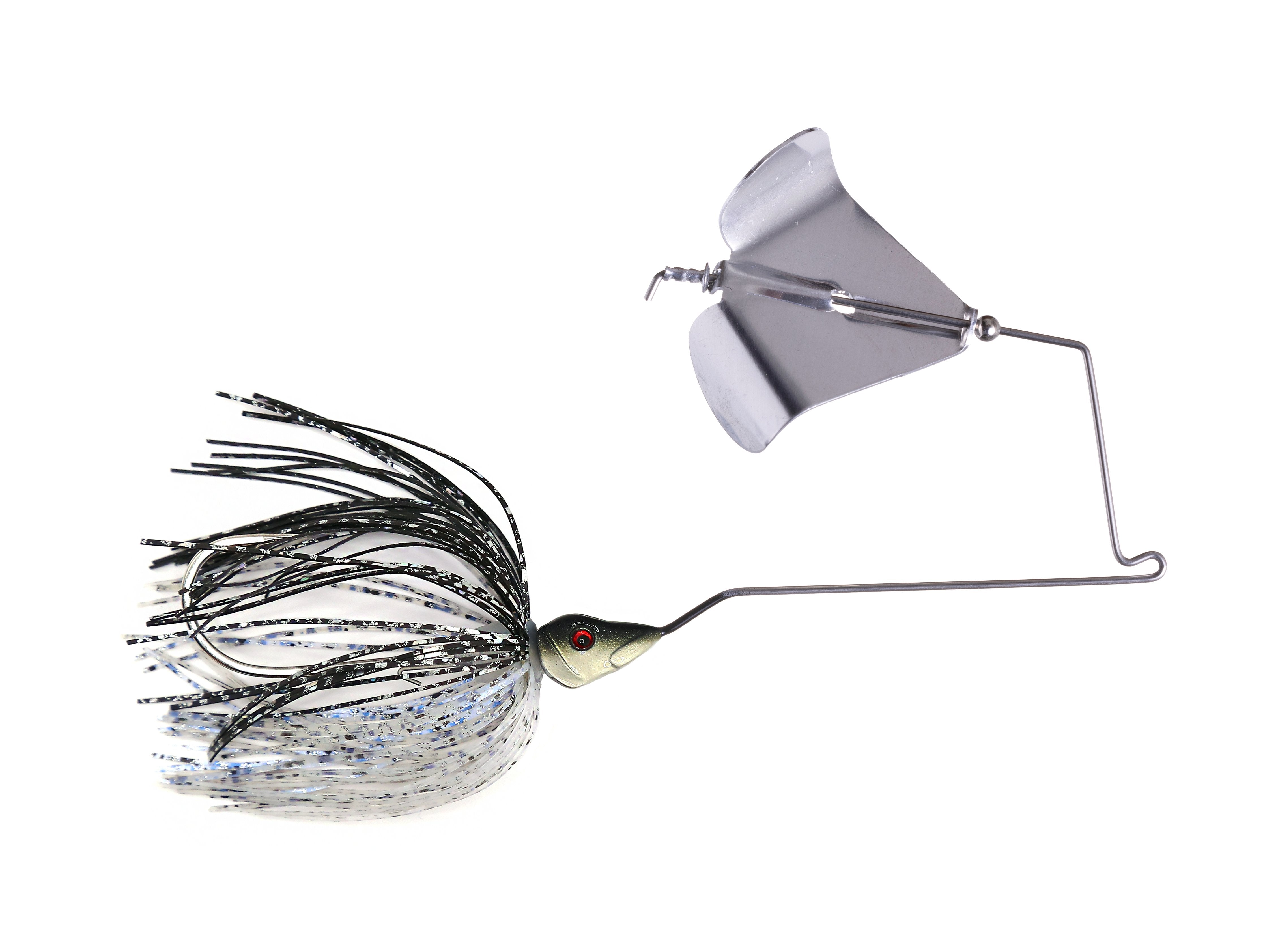 buzz bait fishing lures Epic Baits Buzz Bait Burner Ghost White 1/4 oz BBSR14BLKBBLF003